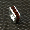 20 Stk. Strassrondellen viereckig 6x6mm Silber/Deep Amber